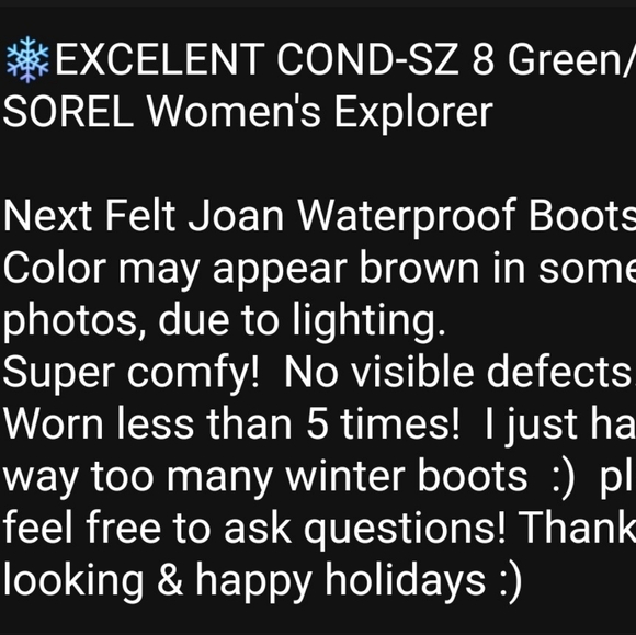Sorel Women's Green and Gray Boots - Picture 16 of 16